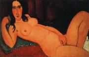 Amedeo Modigliani Reclining nude with loose hair oil